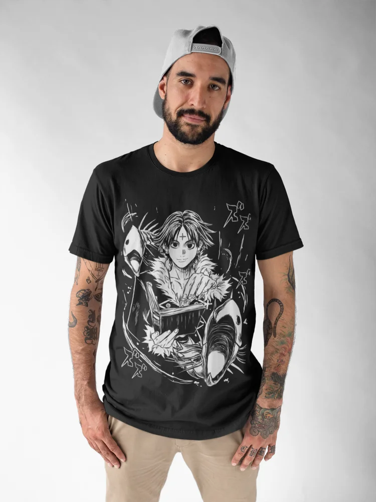 Chrollo Book Hunter X Hunter T-Shirt Manga HXH Kawaii Anime Shirt All Size