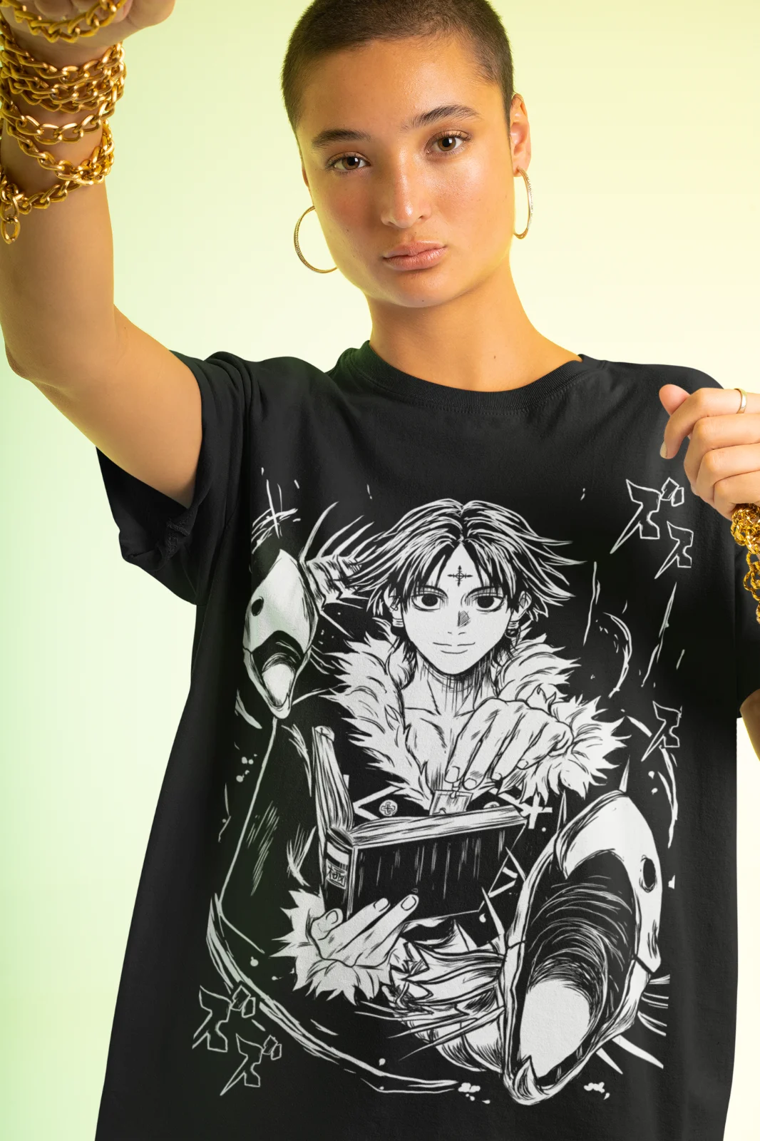 Chrollo Book Hunter X Hunter T-Shirt Manga HXH Kawaii Anime Shirt All Size